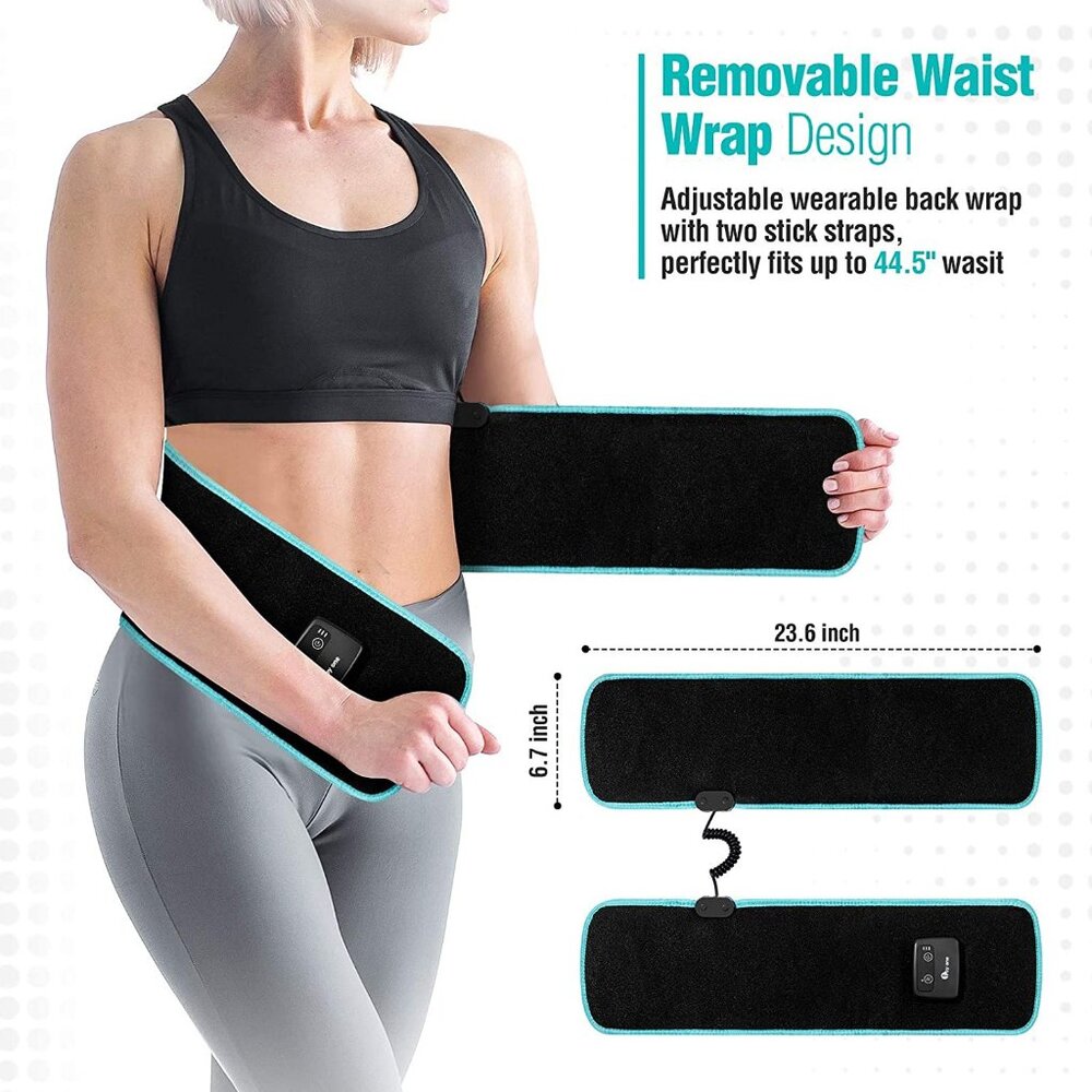 New Waist Massage Pad Heating Vibrating Back Massager Belt